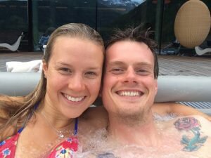 Chilling in the pool