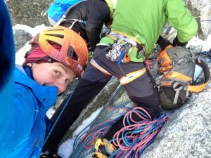 Hanging at the belay